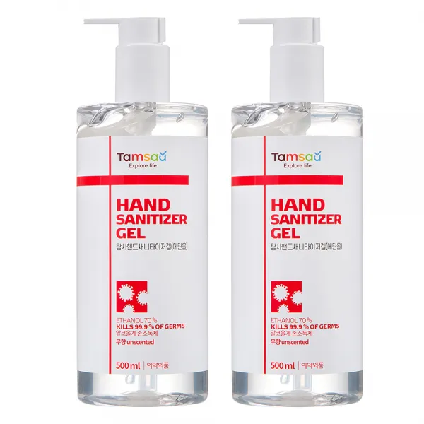 탐사 핸드 새니타이저 겔, 500ml, 2개입