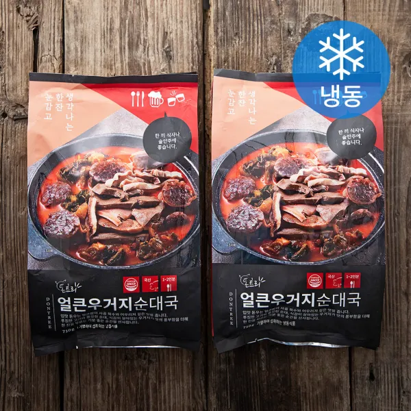 돈트리 얼큰우거지순대국 (냉동), 710g, 2개