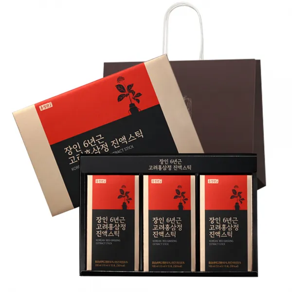 홍정관장인 6년근 고려홍삼정진액스틱 + 쇼핑백 10ml 30개