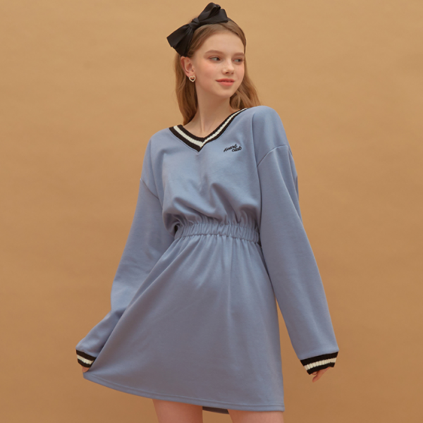 하트클럽 Heart V neck Jersey Dress