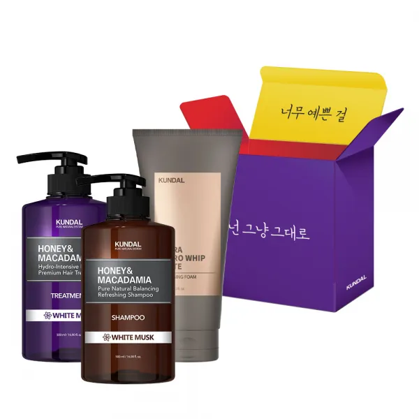 쿤달 문구 선물세트 3구 화이트머스크향 넌 그냥 그대로 G타입 1세트