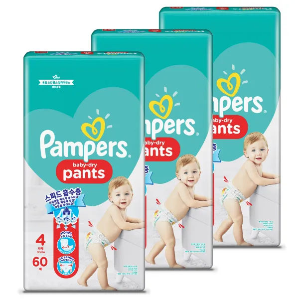 팸퍼스 베이비드라이 팬티형 기저귀 4단계(9-14kg), 180매