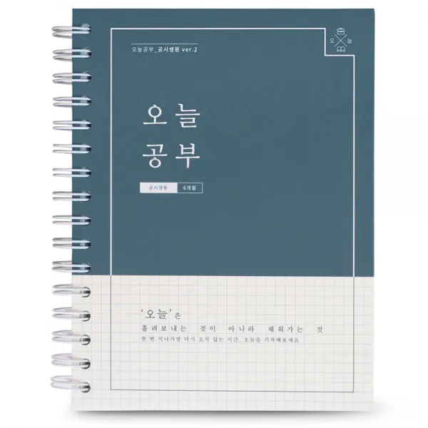 리훈 오늘공부 스프링 공시생용 6개월용 스터디플래너, 그린