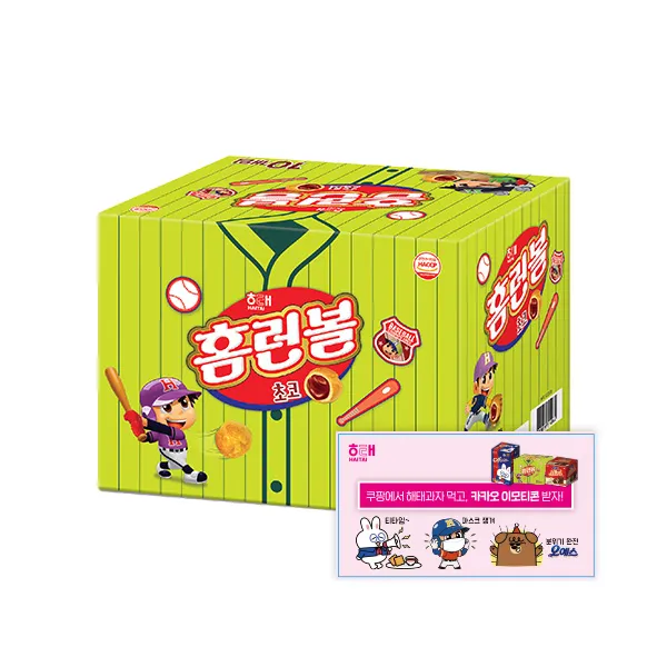홈런볼 46g x 10p + 해태제과 캐릭터 이모티콘 세트, 1세트
