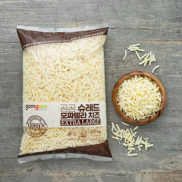 곰곰 슈레드 모짜렐라치즈 대용량, 2.5kg, 1개