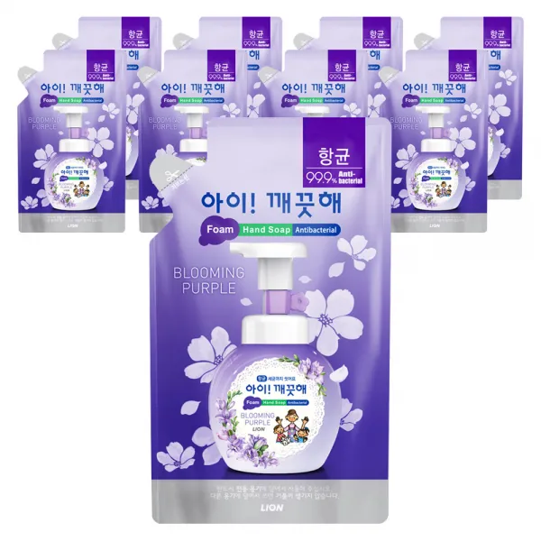아이깨끗해 핸드워시 리필 블루밍퍼플 200ml 9개