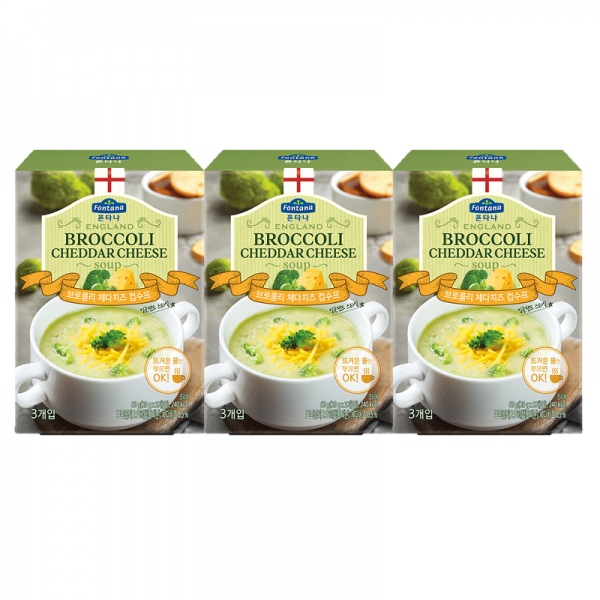 폰타나 잉글랜드 브로콜리 And 체다치즈 수프 즉석지함 60g 3개