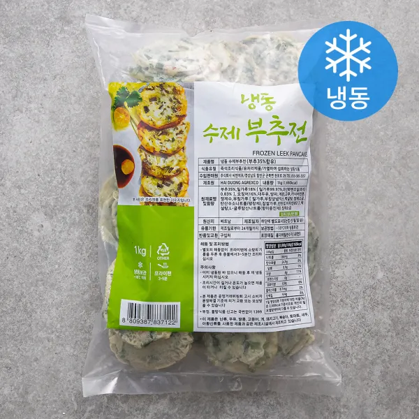 수제 한입 부추전 (냉동), 1kg, 1개