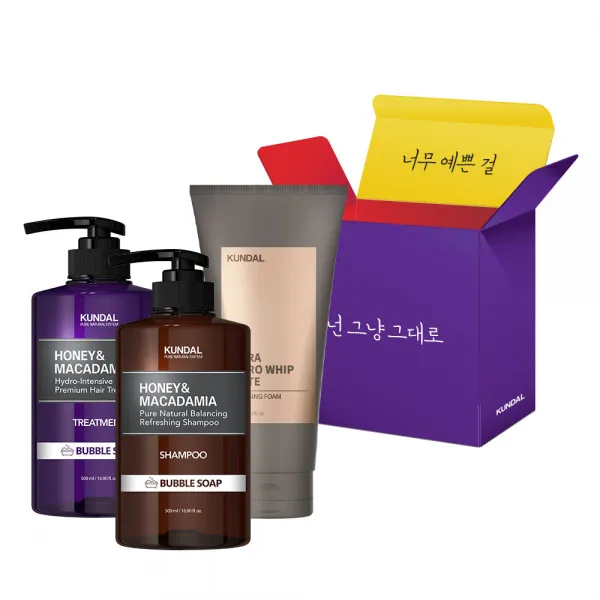 쿤달 문구 선물세트 3구 버블솝향 넌 그냥 그대로 G타입 1세트