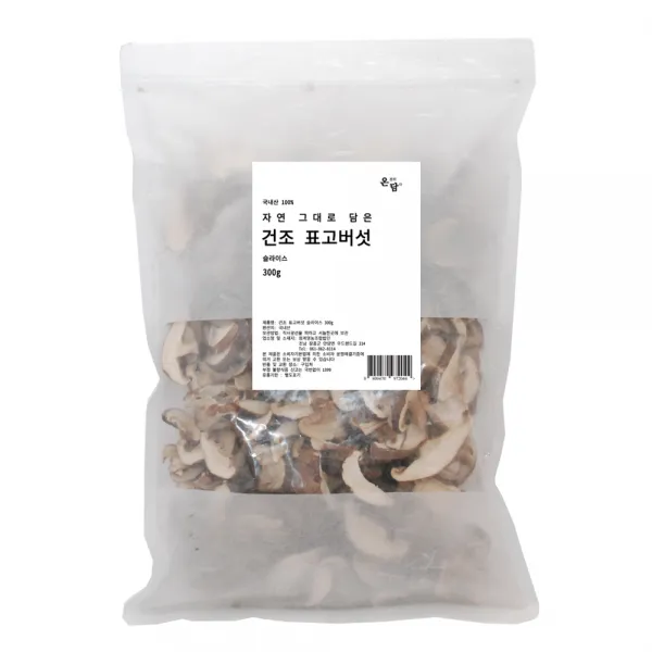 온담 자연 그대로 담은 건조 표고 버섯 채 300g 1개