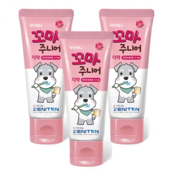 제니튼 닥터제니 꼬마주니어치약 라즈베리향, 60g, 3개