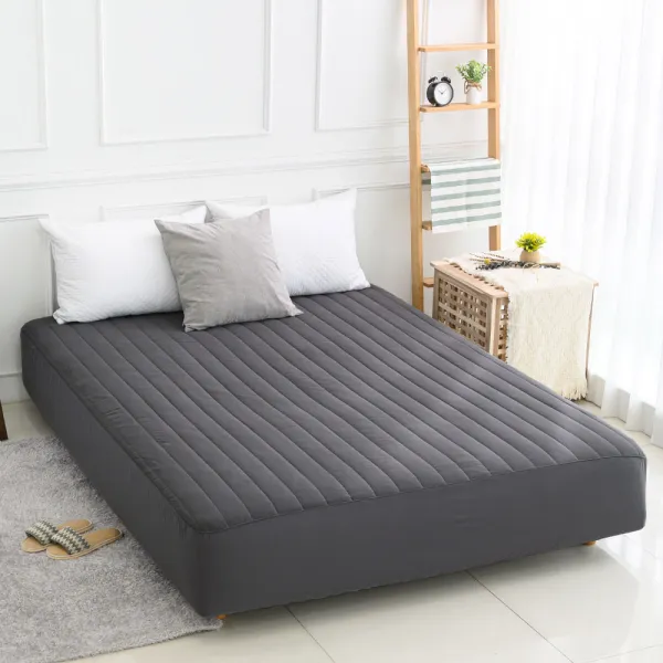 믹스앤매치 린 마이크로 누비매트커버 차콜