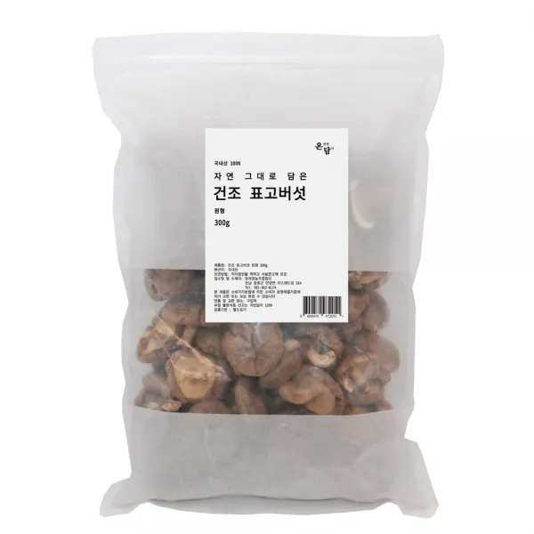 온담 자연 그대로 담은 건조 표고 버섯 원형 300g 1개
