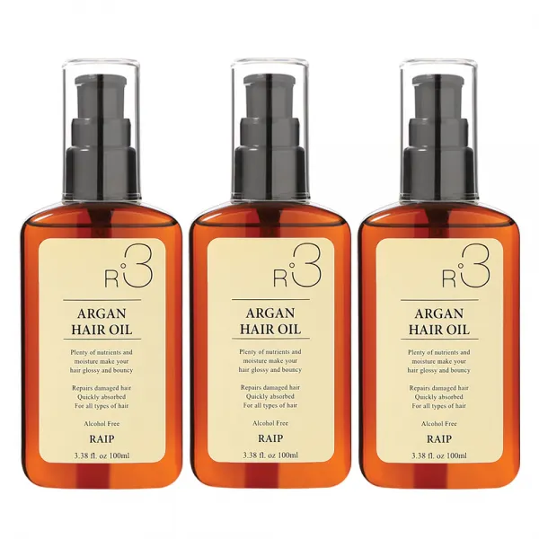 라입 R3 아르간 트리트먼트 헤어오일, 100ml, 3개