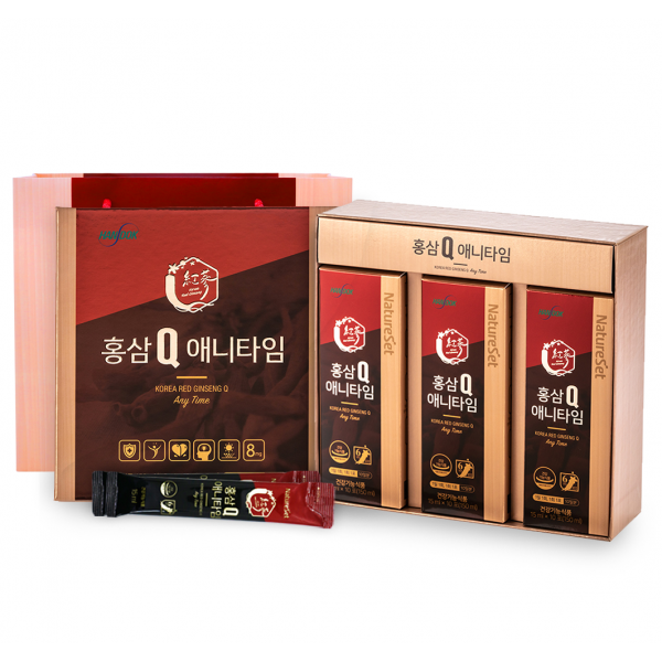 네이처셋 홍삼 Q 애니타임 파우치 + 쇼핑백, 450ml, 1세트