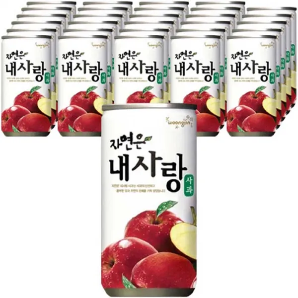 자연은 내사랑 사과 과일주스 180ml, 180ml, 30개