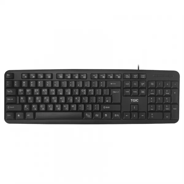 TGIC컴퓨터 TGC-K1200U USB 키보드, TGIC-K1200U, 블랙