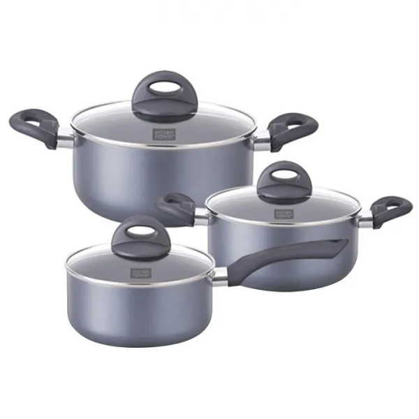 키친플라워 쿠킨 인덕션 칼라냄비 3종 세트, 단일 색상, 편수 18cm + 양수 20cm + 양수 22cm