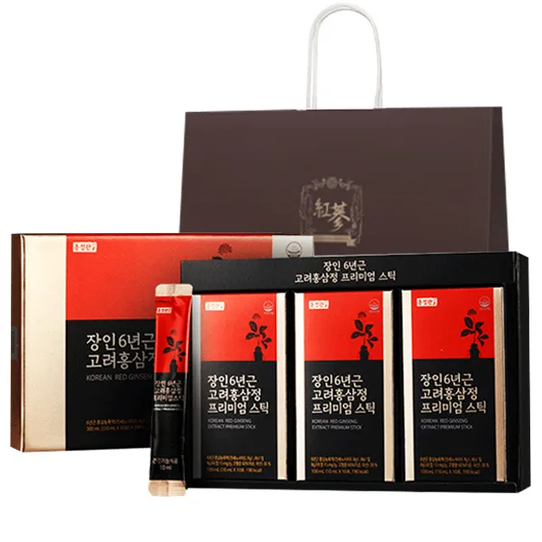 홍정관장인 6년근 고려홍삼정 프리미엄스틱 + 쇼핑백 10ml 30개