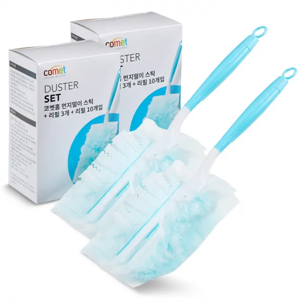 코멧 홈 먼지떨이 스틱 + 리필3개 + 리필10개, 혼합색상, 2세트