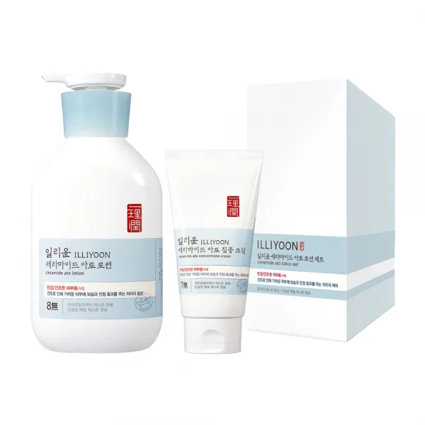 일리윤 세라마이드 아토 로션 528ml + 집중크림 150ml 바디세트 무향, 1세트