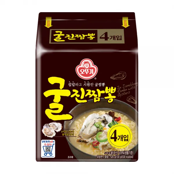 오뚜기 굴진짬뽕 라면 멀티팩 4p 520g 1팩