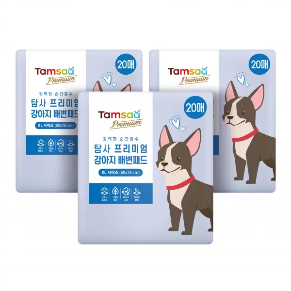 탐사 프리미넘 배변패드 특대형 60*76cm 20매 3개