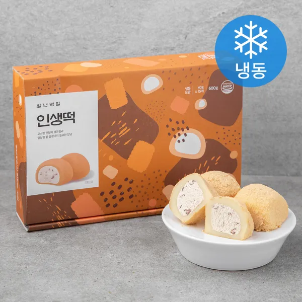청년떡집 인생떡 (냉동), 40g, 15개
