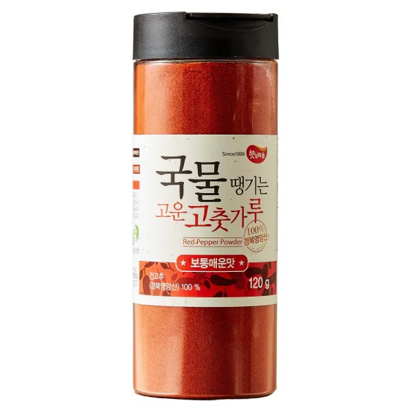 햇님마을 국물땡기는 국산 고운 고춧가루 보통매운맛, 120g, 1개