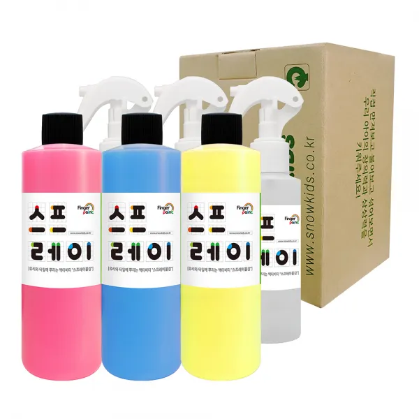 스노우키즈 스프레이물감 250ml 세트, 핑크 + 블루 + 옐로우, 1세트