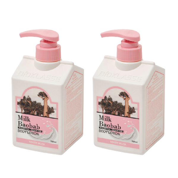밀크바오밥 바디로션 화이트 머스크향, 500ml, 2개