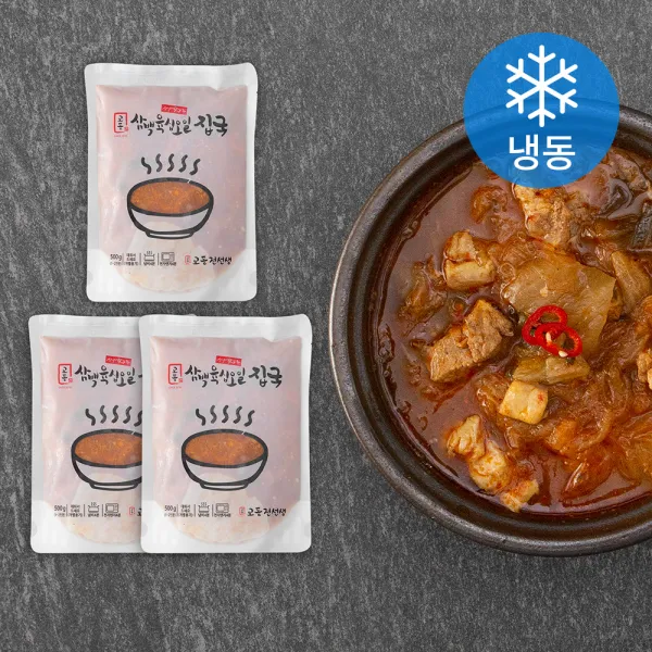 교동전선생 김치찌개 (냉동), 500g, 3개
