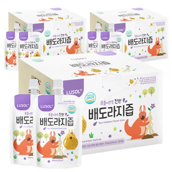 루솔 이 만든 진한 배도라지즙 선물세트, 100ml, 60포