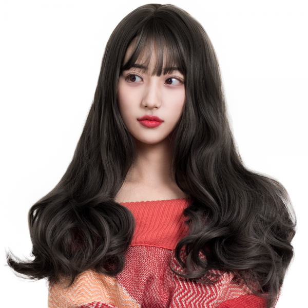 가발위드 바비스토리 전체가발 + 가발망 세트, 네츄럴블랙, 1세트