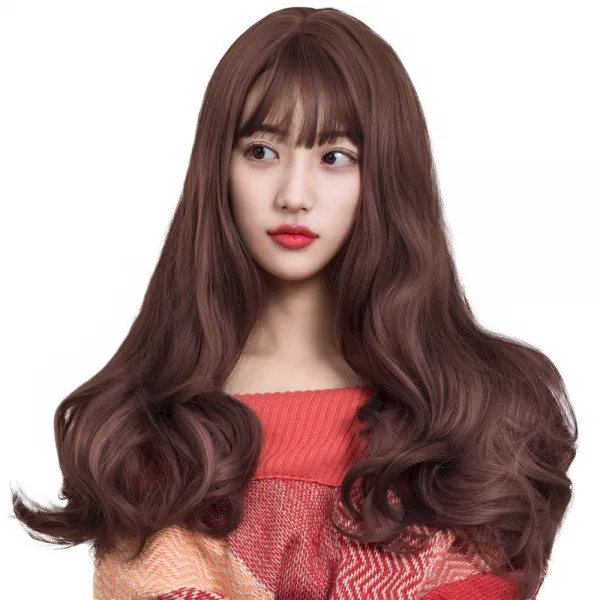 가발위드 바비스토리 전체가발 + 가발망 세트, 초콜릿브라운, 1세트