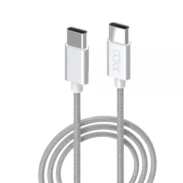 DOXX 양쪽C타입 C to PD 60W 고속충전 데이타케이블 1.5m DX-CC150, 실버, 1개