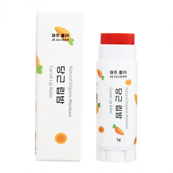 제주동백오일 재주좋아 발색 립밤 입술보호제, 당근, 1개