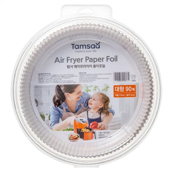 탐사 에어프라이어 종이호일 대형, 90매입
