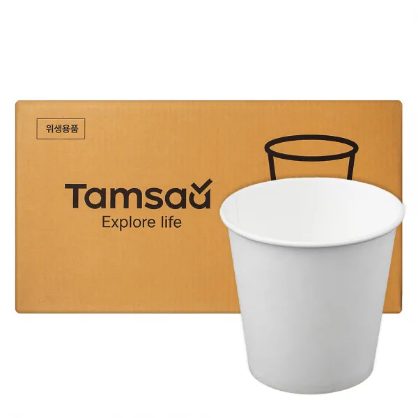 탐사 무인쇄 종이컵 180ml, 2000개입, 1개