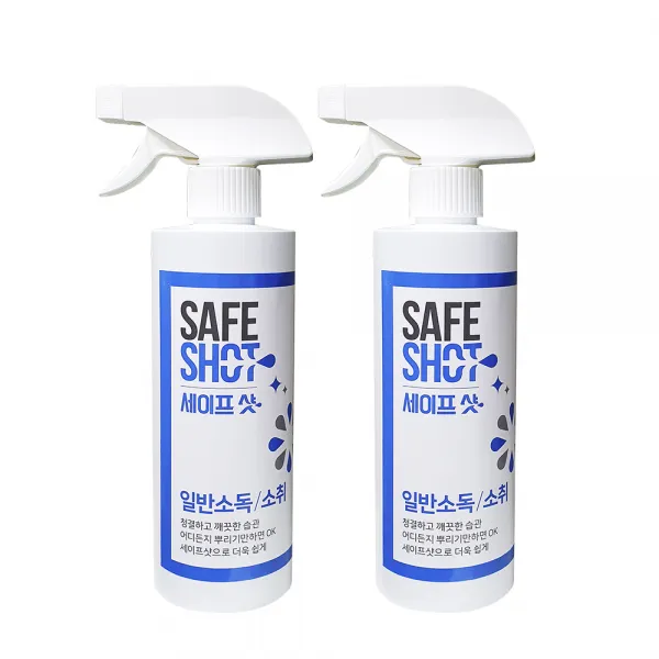 세이프샷 살균소독제, 500ml, 2개