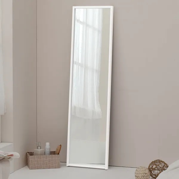 데코퍼니쳐 거치경 전신거울 300 x 1500 mm, 화이트