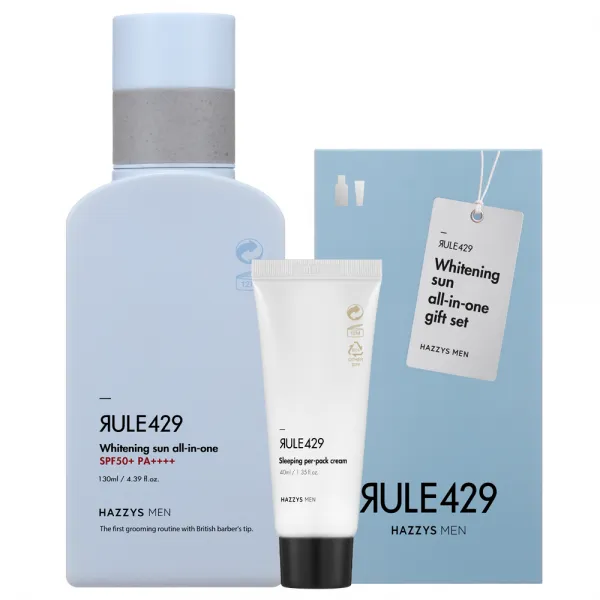 룰429 화이트닝 선 올인원 SPF50+ PA ++++ 130ml + 슬리핑 퍼팩크림 40ml 세트, 1세트