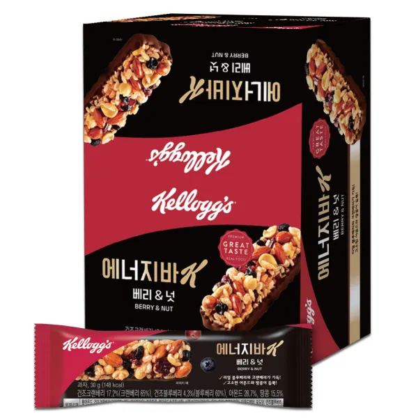 에너지바K 베리앤넛, 30g, 12개입