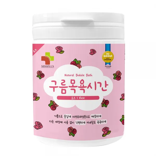 미스플러스 구름목욕시간 로즈 입욕파우더 대팩, 500g, 1개