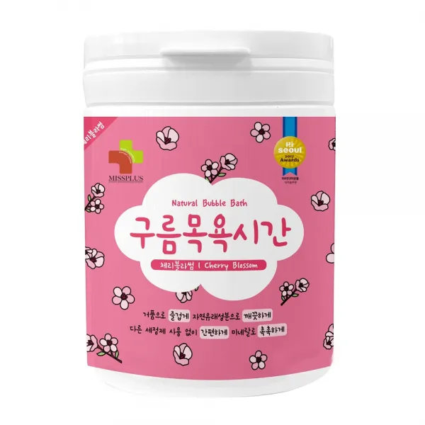 미스플러스 구름목욕시간 대팩 버블바스 체리블라썸 500g 1개