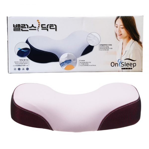 온슬립 플렉스 밸런스닥터 경추베개 딥레드