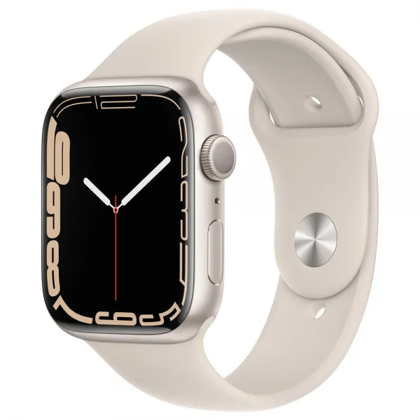 Apple 애플워치 7 알루미늄 케이스 + 스포츠 밴드, GPS, 스타라이트 케이스, 스타라이트 밴드