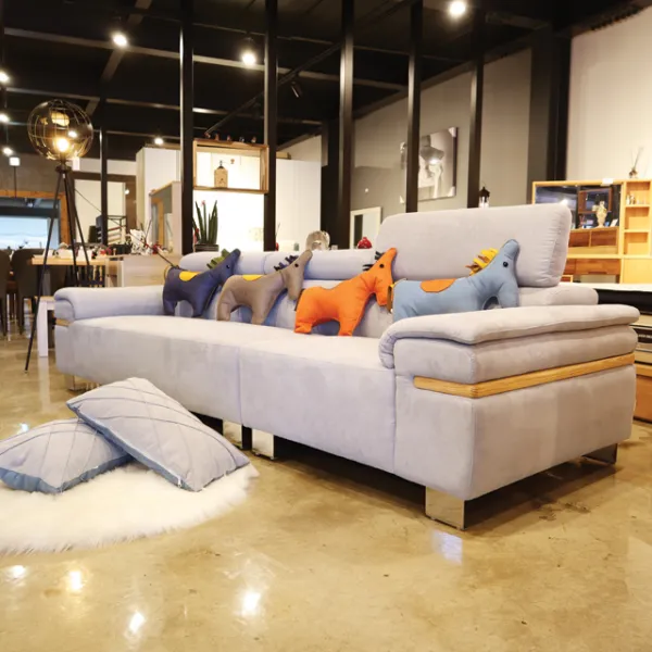 웰퍼니쳐 에이든 아쿠아텍스 패브릭 4인용 소파 방문설치 라이트그레이