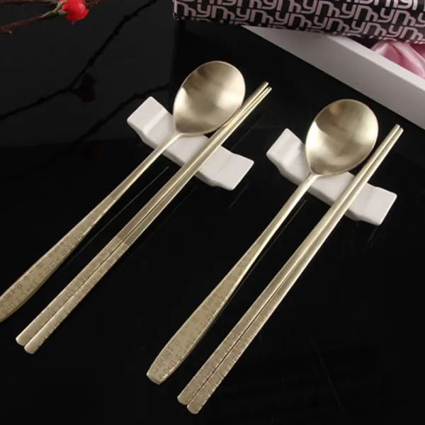 밀양본차이나 골드 훈민정음 부부수저 3종 숟가락 2종 젓가락 2종 케이스 