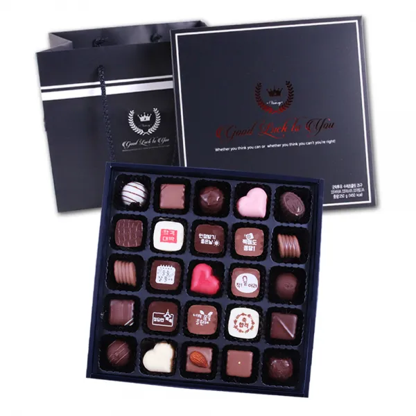 상상앤드 굿럭투유 합격기원 수능초콜릿 25구 + 쇼핑백 세트, 250g, 1세트